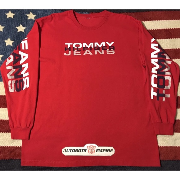 Vintage Tommy Hilfiger Jeans Long Sleeve Shirt XL p wing ski downhill 1 Rlx Cp x - Picture 2 of 11